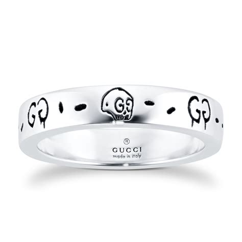 gucci silver orange ring|gucci ghost silver ring.